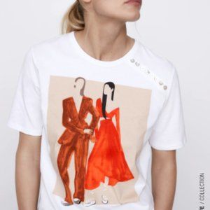NWT Zara Womens Graphic TShirt